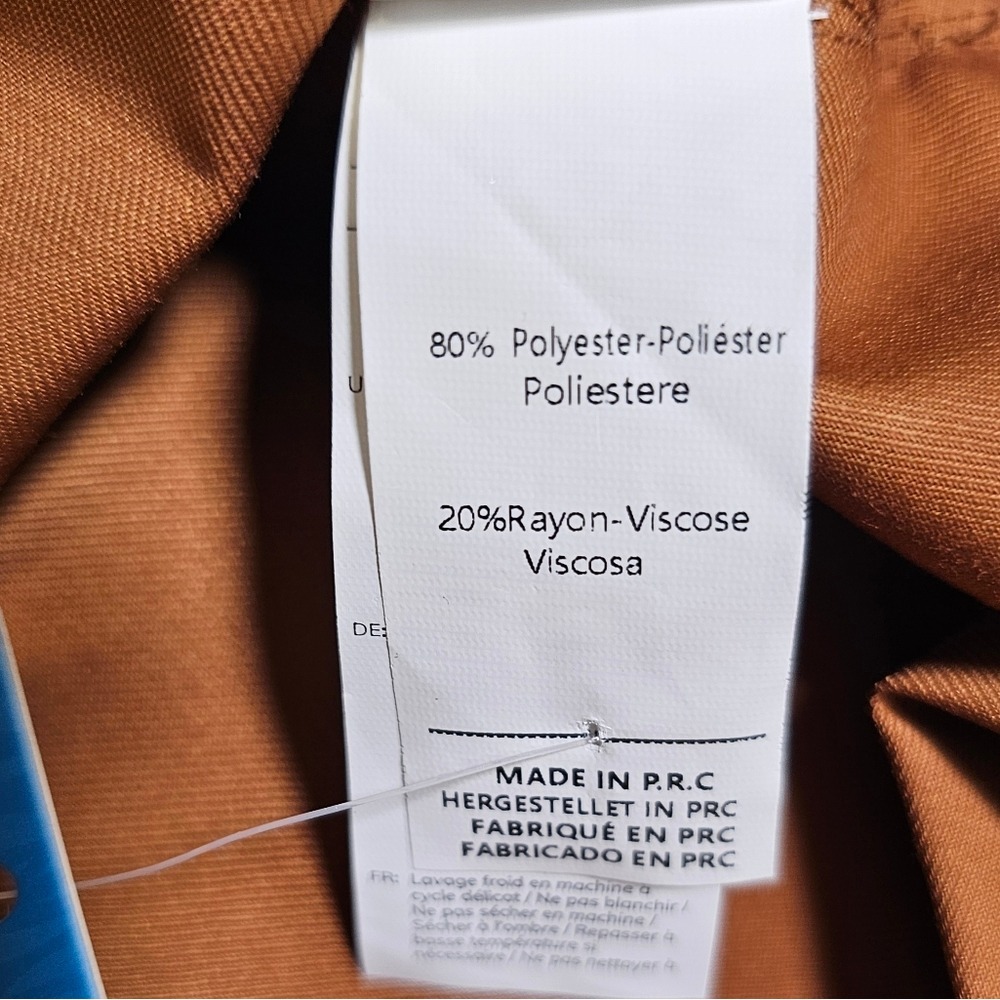 Cupshe Rust Brown Wide-Leg Pleated High Rise Trouser Pants Size Large  Fall Lg - Picture 8 of 13
